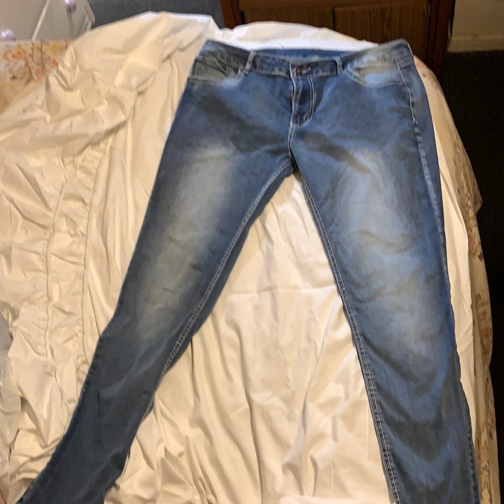 Stretch light blue jeans size 10